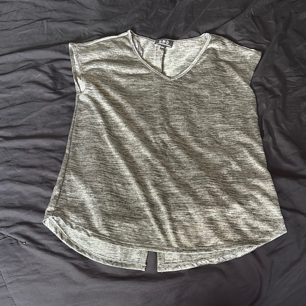 Gray Cap Sleeve Relaxed T-Shirt